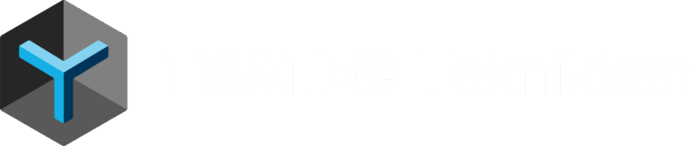 TRATEC logo Tratec Teknikken RGB white small