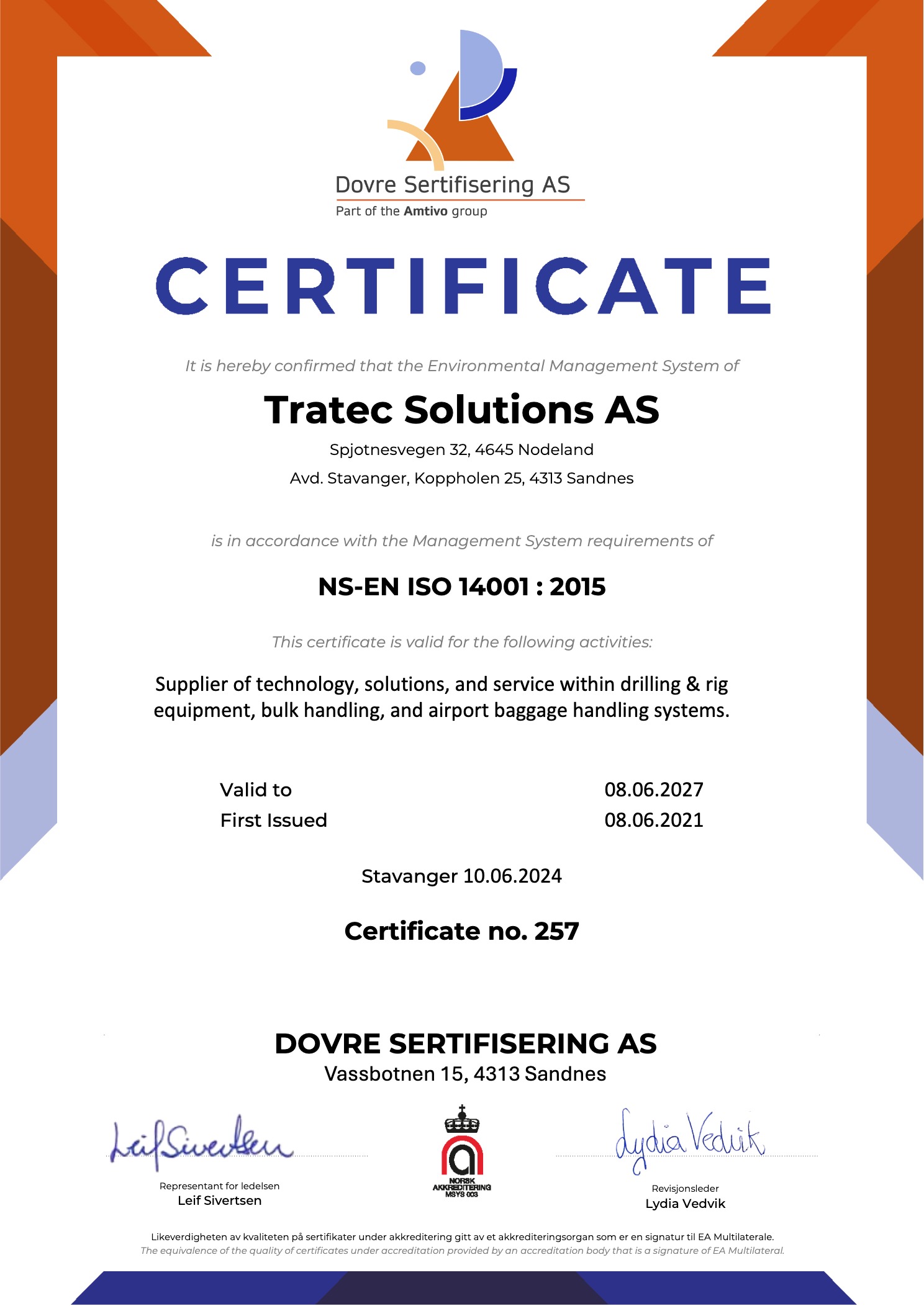 Tratec Solutions ISO